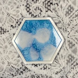 Blue & White Handmade Resin Coaster